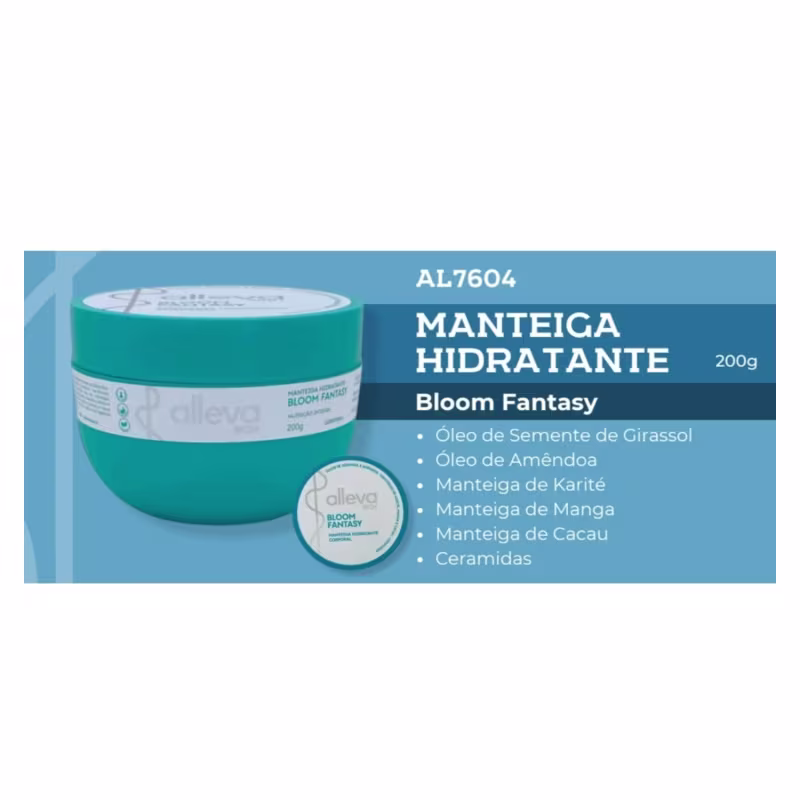 Manteiga Corporal Hidratante Alleva 200g - BLOOM FANTASY