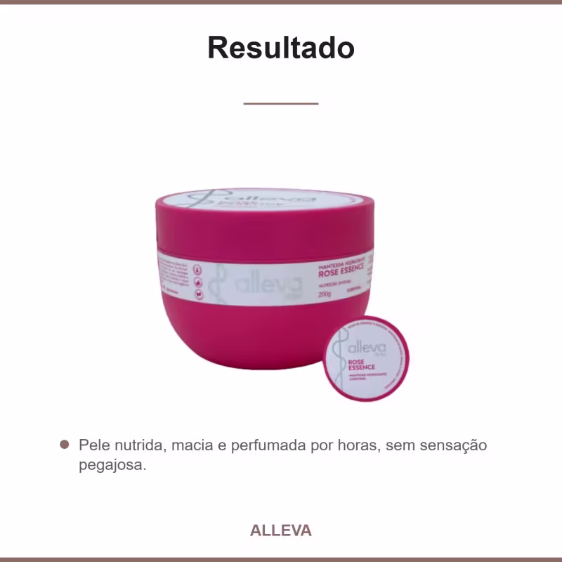 Manteiga Corporal Hidratante Alleva 200g - ROSE ESSENCE
