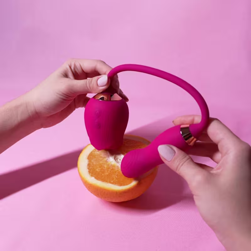 Sugador e Vibrador Finger Sweet Curadoria Désir  - Magenta