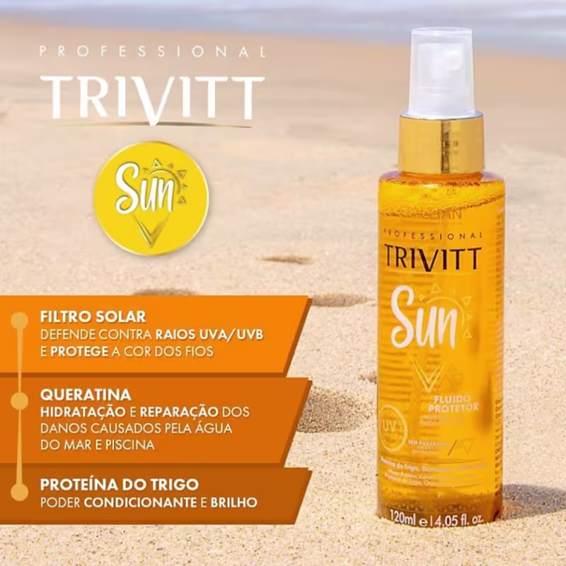 Fluído Térmico Trivitt Sun 120ml – Defesa Contra Calor e Fios Sedosos