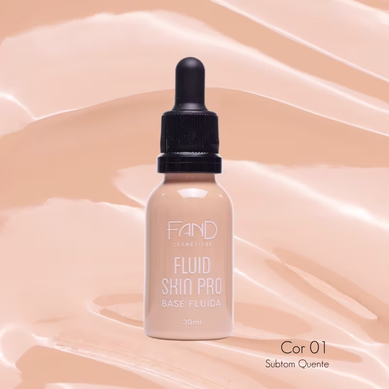 Base Líquida Fand Cosméticos Fluid Skin Pro, 30ml.