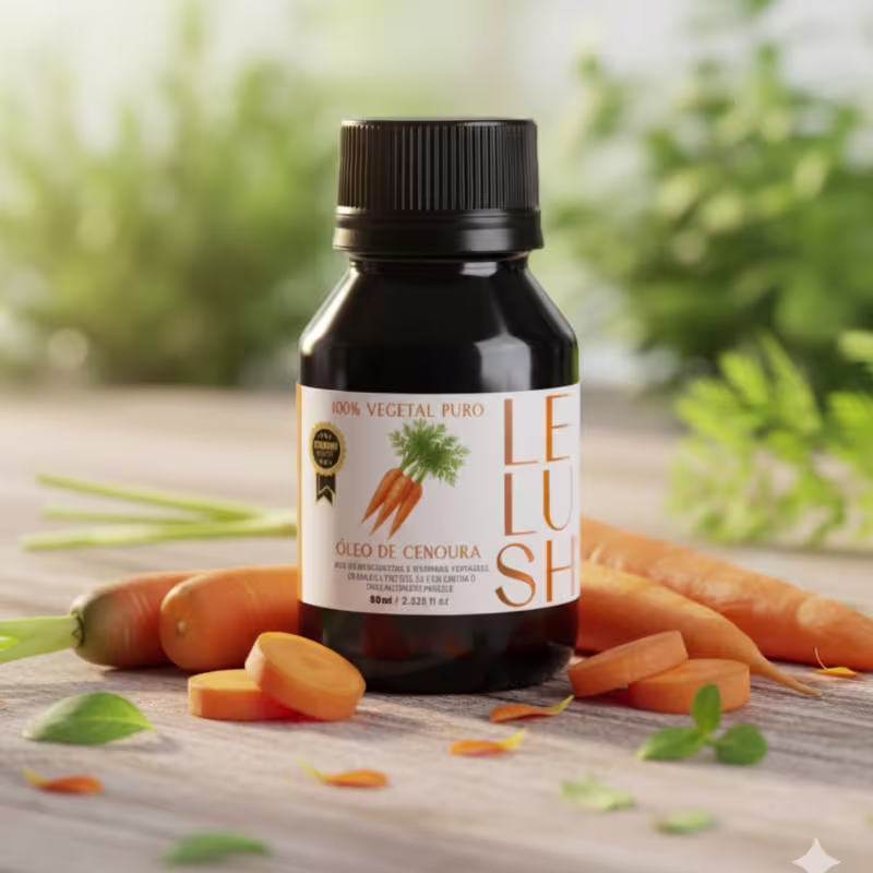 Óleo de Umectação de Cenoura 100% PURO - 60ml Lelush