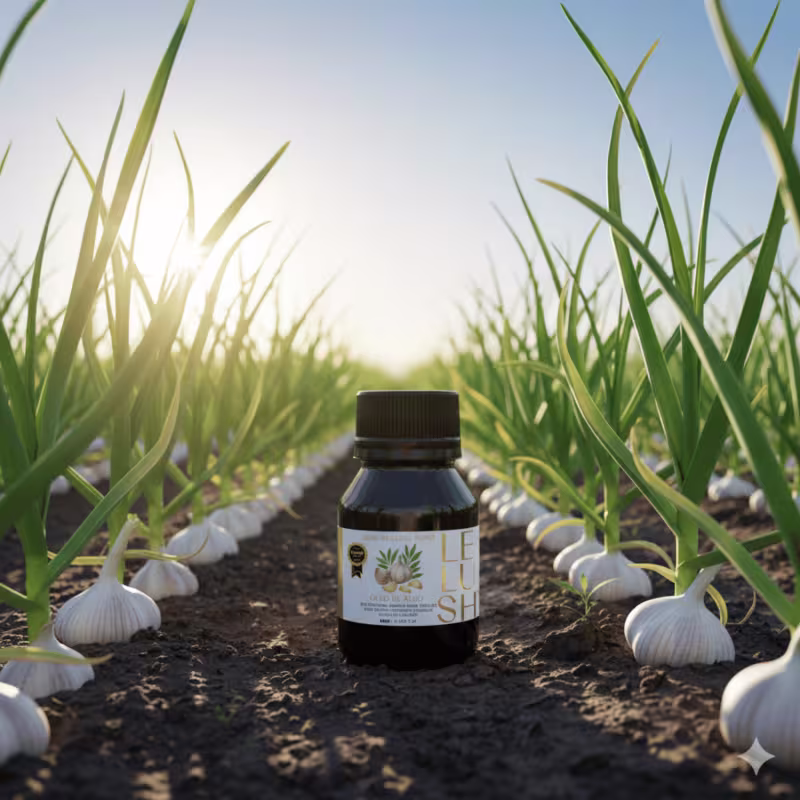 Óleo de Umectação de Alho 100% PURO - 60ml Lelush