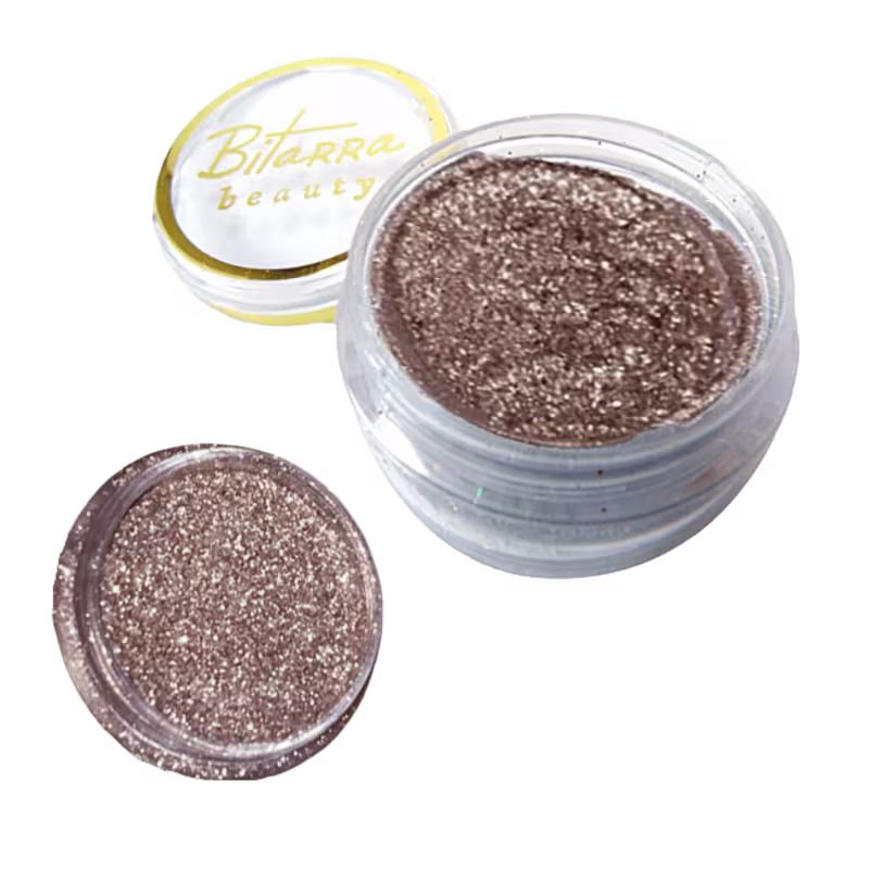 A imagem mostra o produto Sombra Asa de Borboleta Bitarra Beauty na cor marrom-dourada