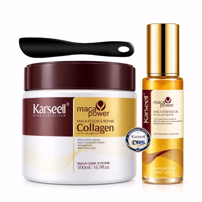 Máscara Karseell Original Collagen 500ml + Óleo de Argan Marroquino 50ml