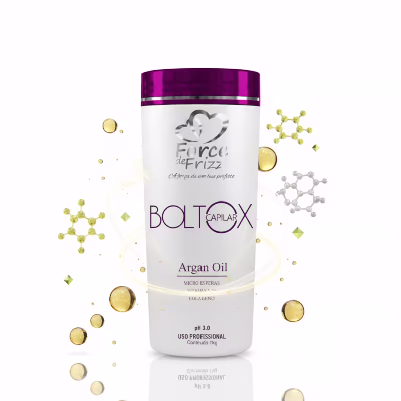 Kit Boltox Capilar Argan + Máscara Capilar Boltox Matizador + Reparador Capilar Force Cosméticos