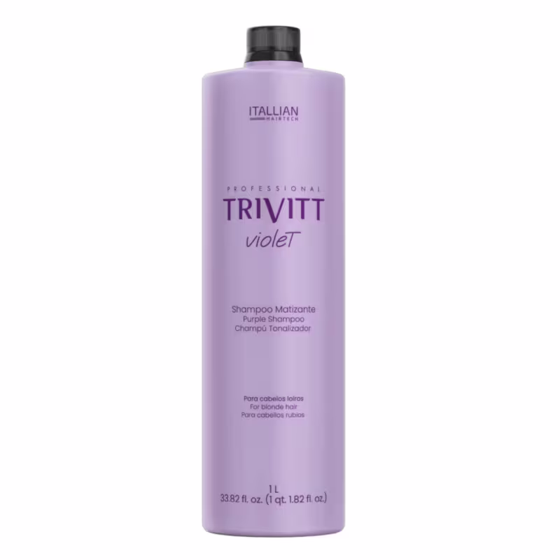 Trivitt Shampoo Matizador Profissional 1L – Hidratante Com Efeito Platinado