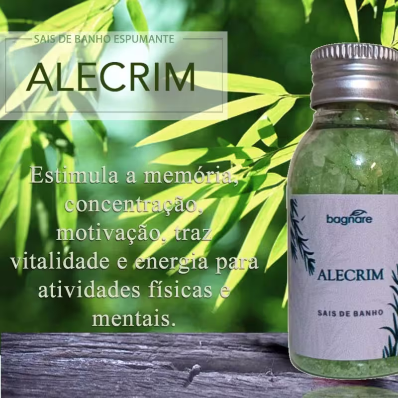 Kit Sais De Banho E Espuma Para Banheira Hidro Ofurô Premium Alecrim 60ml Cada