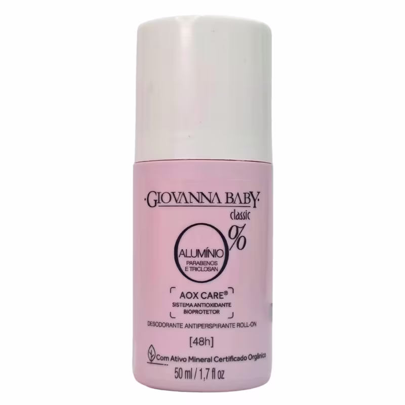 Giovanna Baby Desodorante Roll-on 0% Alumínio Classic 48h Vegano 50ml