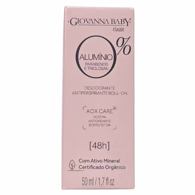 Giovanna Baby Desodorante Roll-on 0% Alumínio Classic 48h Vegano 50ml