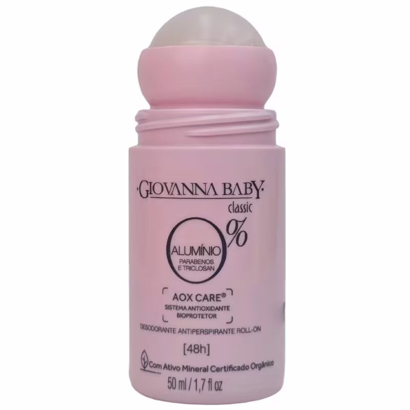 Giovanna Baby Desodorante Roll-on 0% Alumínio Classic 48h Vegano 50ml