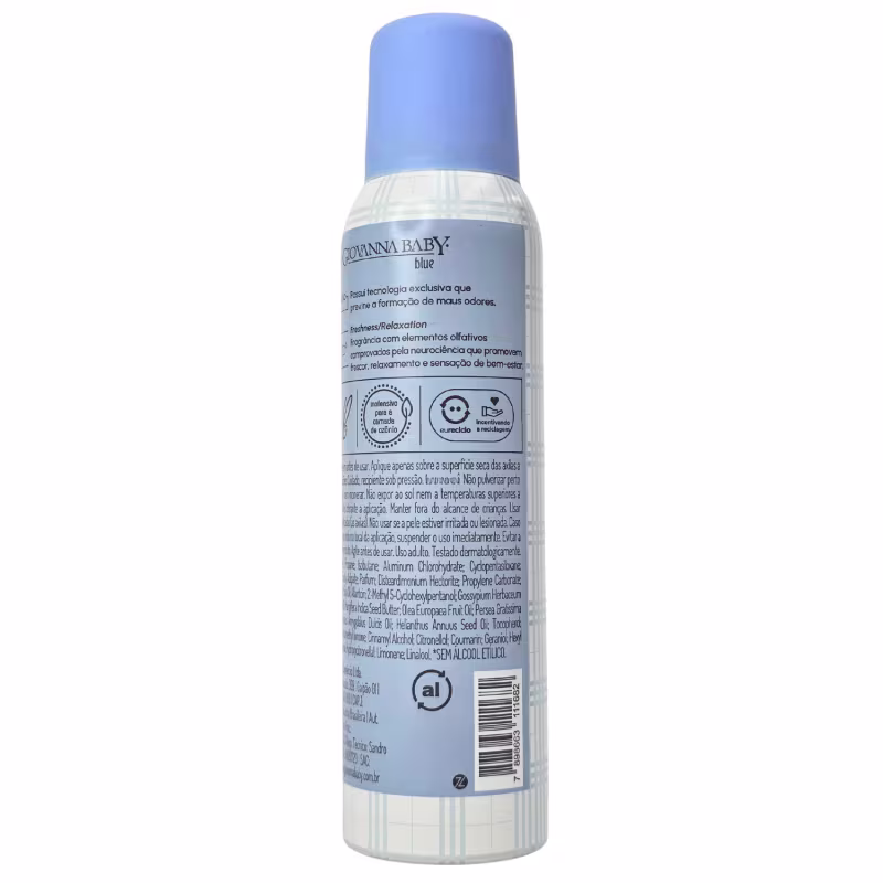 Giovanna Baby Desodorante Aerossol Blue 72h Vegano 150ml / 90g