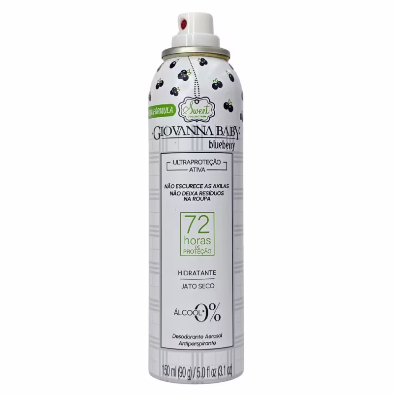 Giovanna Baby Desodorante Aerossol Blueberry 72h Vegano 150ml / 90g