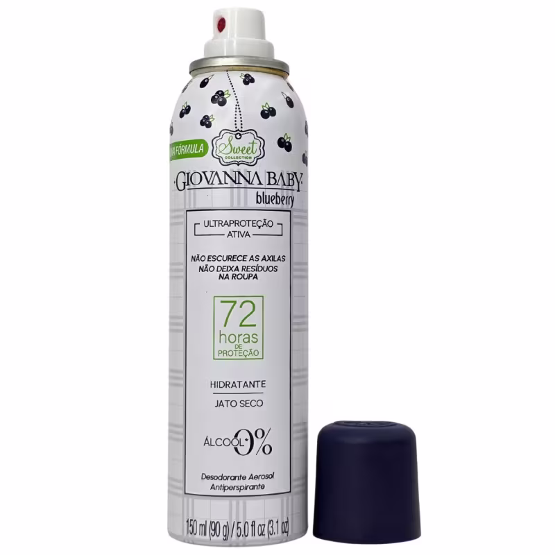 Giovanna Baby Desodorante Aerossol Blueberry 72h Vegano 150ml / 90g