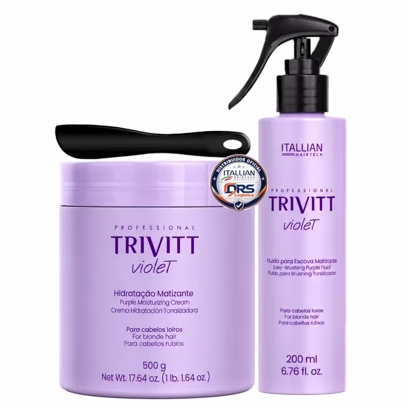 Kit Matizante Hidratação 500g + Fluido Matizante Para Escova 200ml