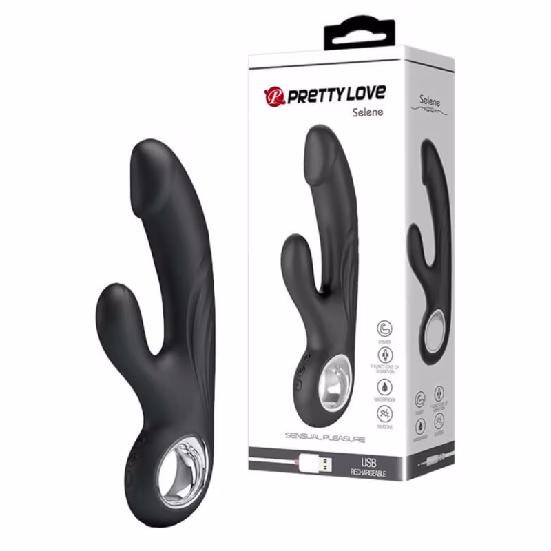 Vibrador com 7 Vibrações e 5 Intensidades - Preto | Selene