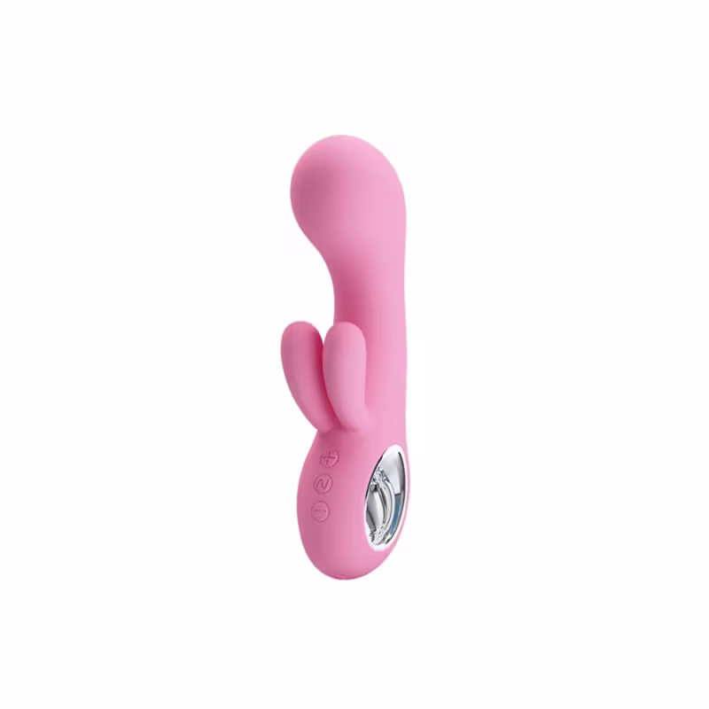 Vibrador de Ponto G e Clítoris com 7 Vibrações - Rosa Claro