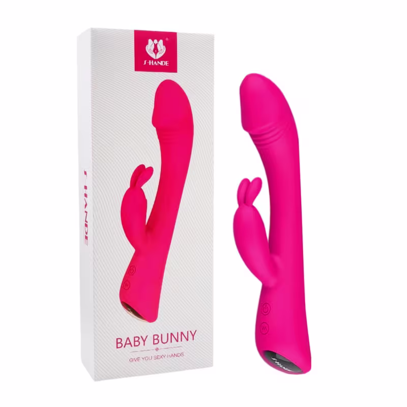 Vibrador Rabbit com Glande e 9 Vibrações - Pink | S-Hande