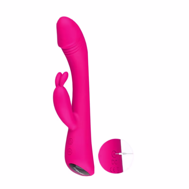 Vibrador Rabbit com Glande e 9 Vibrações - Pink | S-Hande