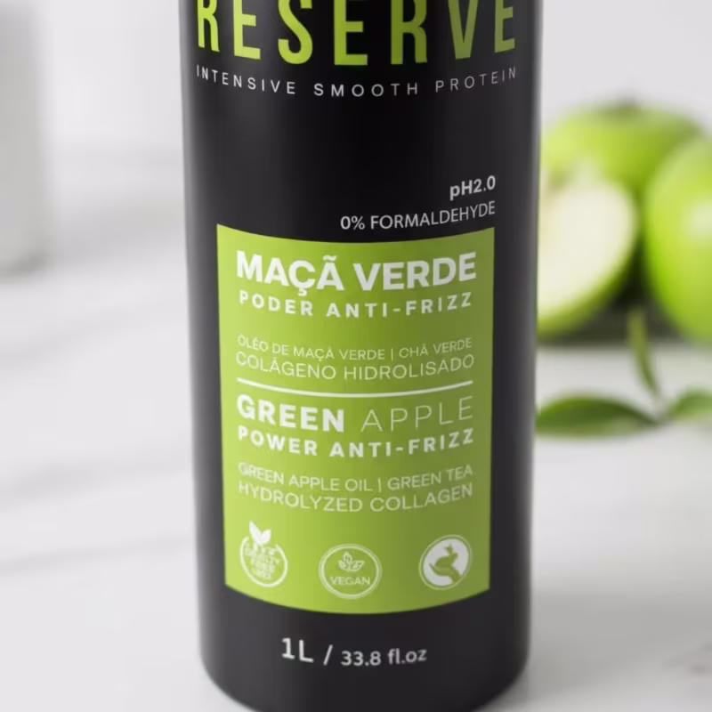 Kit Selante Capilar Orgânico Reserve Green Apple + Shampoo Antirresíduo Raaf Cosmetics - 1L