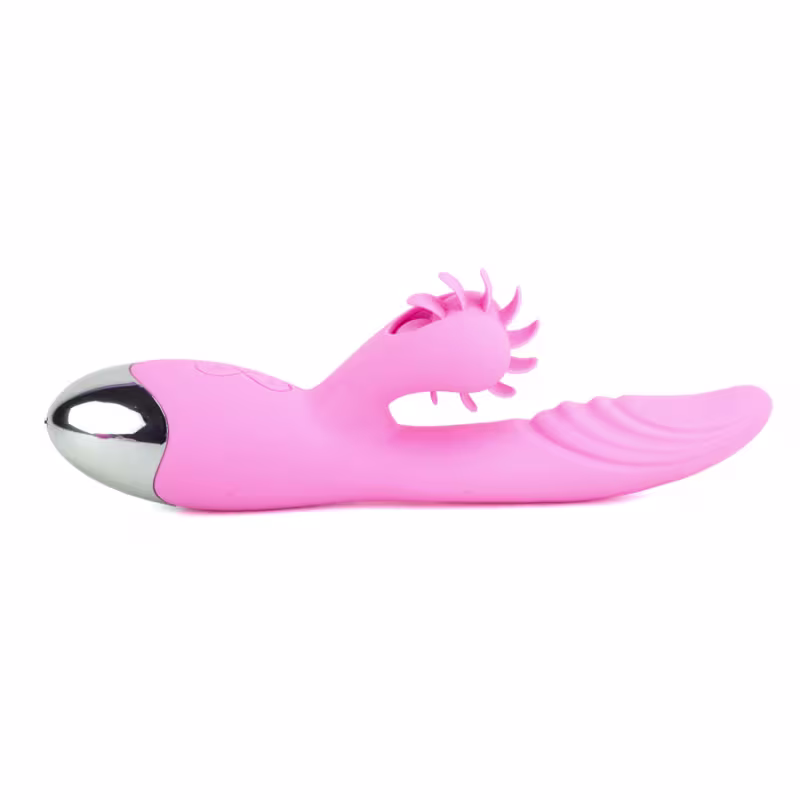 Vibrador com Língua Giratória e Aquecimento - Rosa | Dibe