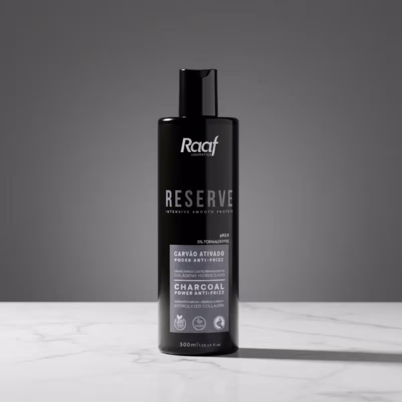Selante Capilar Orgânico S/ Formol Reserve Carvão Ativado Poder Anti-frizz Raaf Cosmetics – 300ml