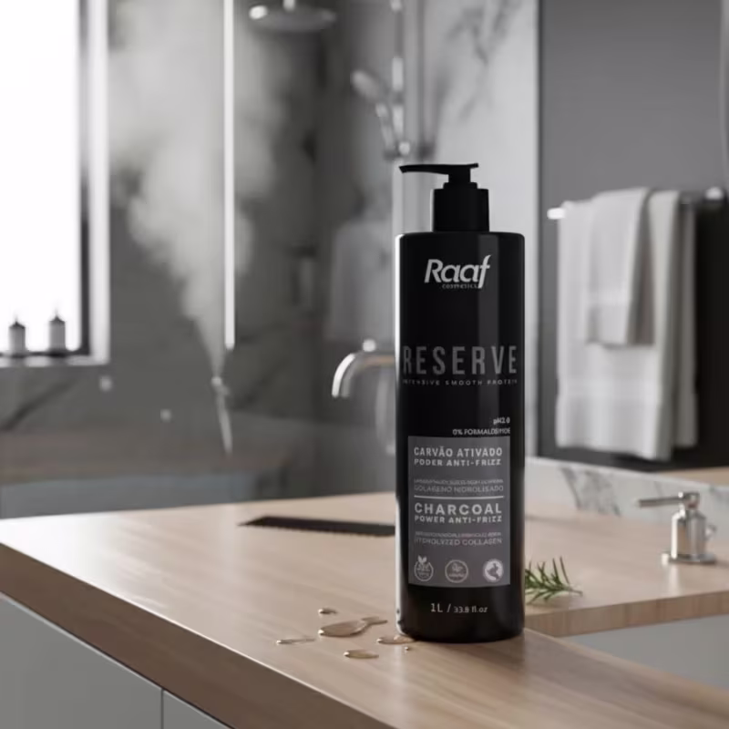 Selante Capilar Orgânico Reserve Carvão Ativado Poder Anti-frizz Raaf Cosmetics – 1L