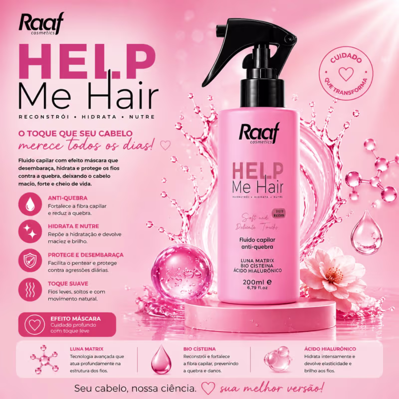 Kit Cronograma Capilar Completo Help Me Hair Raaf Cosmetics