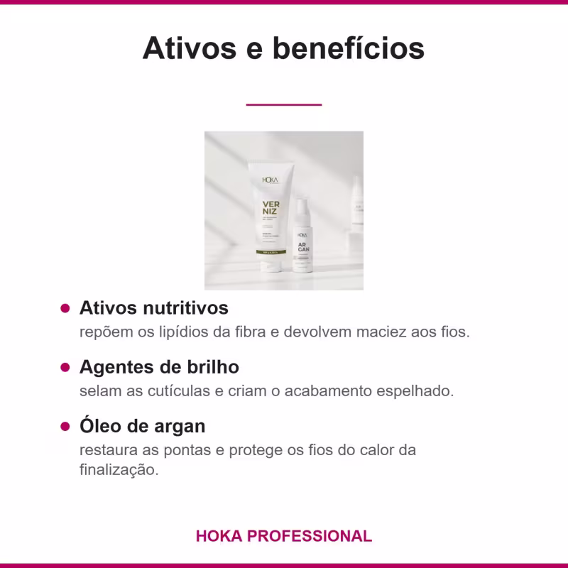 Máscara Toque De Verniz 470g + Óleo De Argan Restaurador Finalizador 30ml Hoka