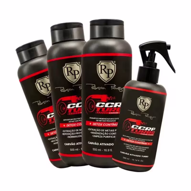 Kit Carvão Ativado 4 Itens Ccrp Turbo 500ml Robson Peluquero