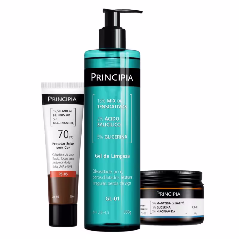 Principia Kit Protetor PS-05 Cor 9.0 + Limpeza + Hidratação
