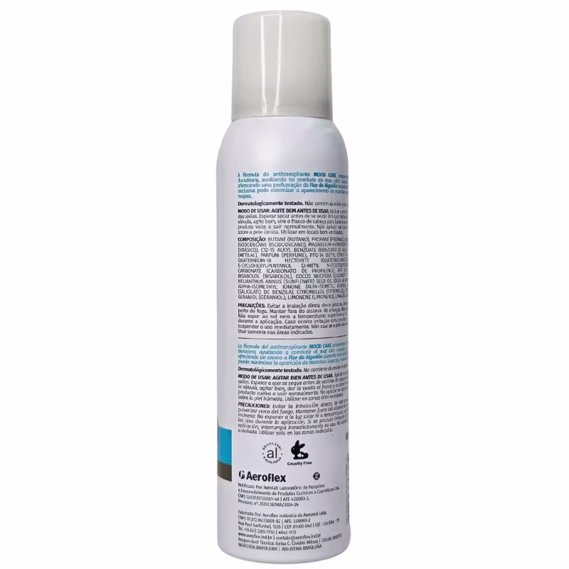 My Health Mood Care Desodorante Antitranspirante Aerossol Sem Alumínio Flor de Algodão 150ml / 87g