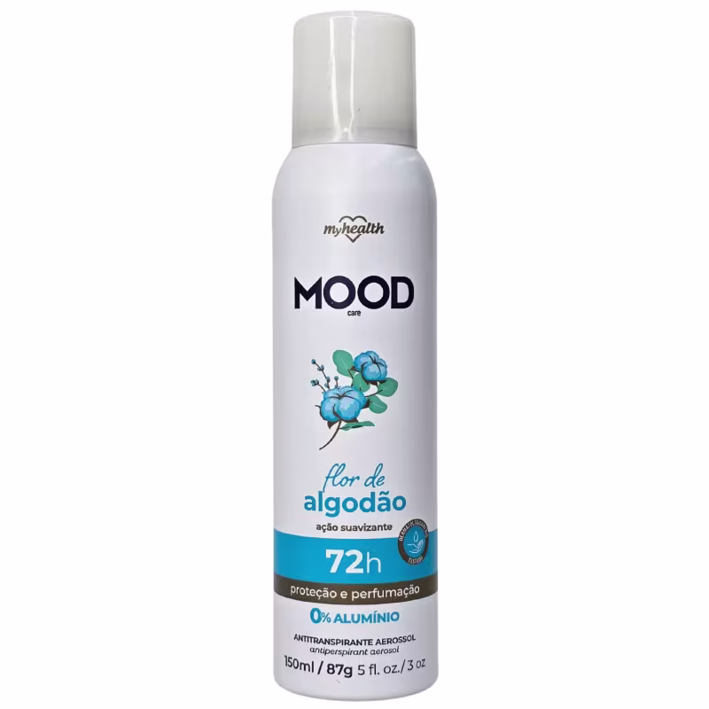 My Health Mood Care Desodorante Antitranspirante Aerossol Sem Alumínio Flor de Algodão 150ml / 87g