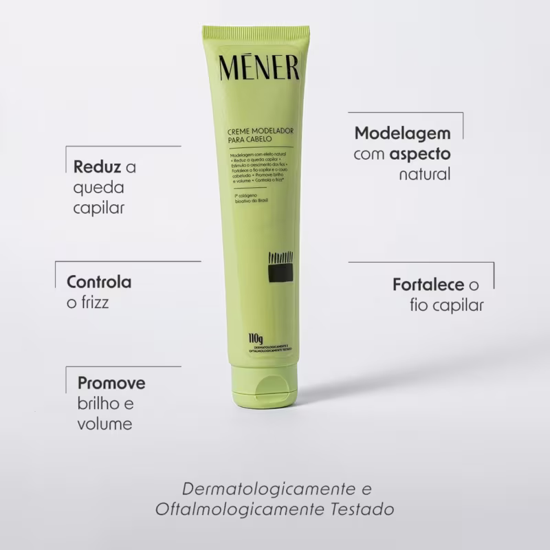 Creme Modelador De Cabelo MÉNER - Antiqueda - 110g