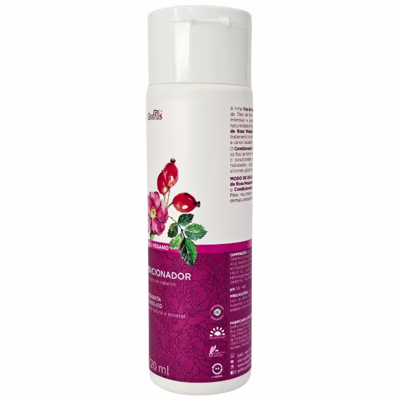 Griffus Vou de Rosa Mosqueta Condicionador Hidratação Intensa Vegano 220ml