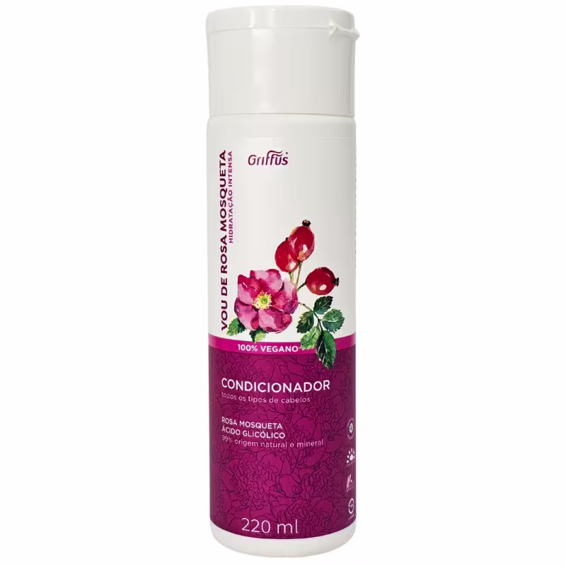Griffus Vou de Rosa Mosqueta Condicionador Hidratação Intensa Vegano 220ml