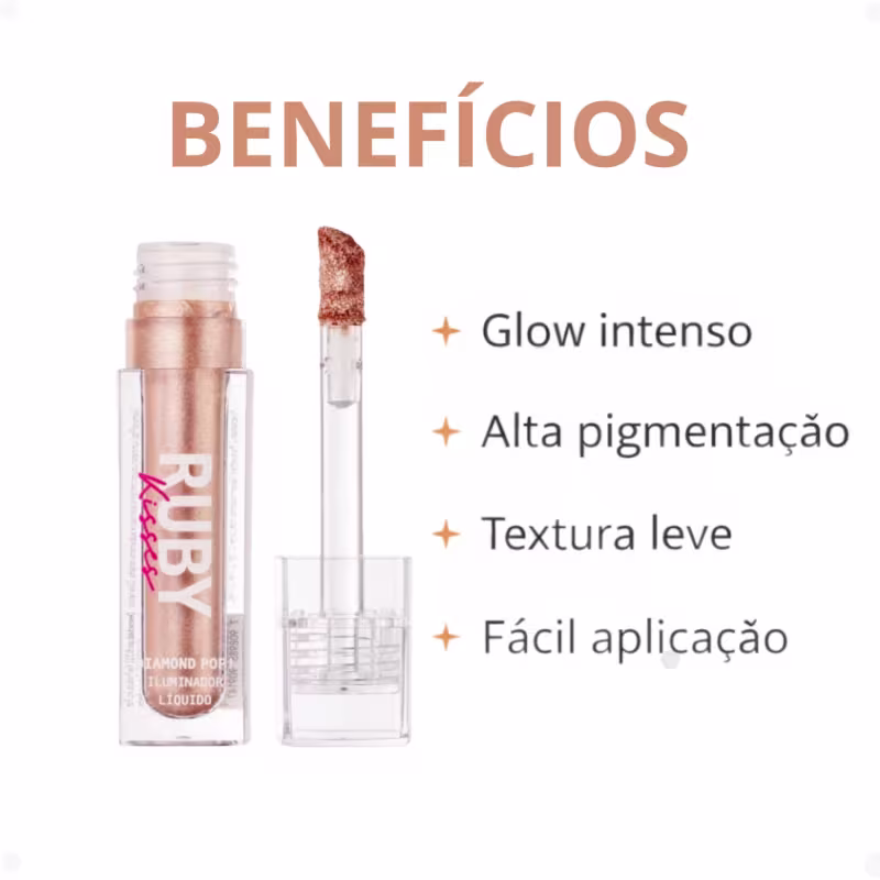 Iluminador Líquido Ruby Kisses Diamond Pop! Rose Dlh02bb