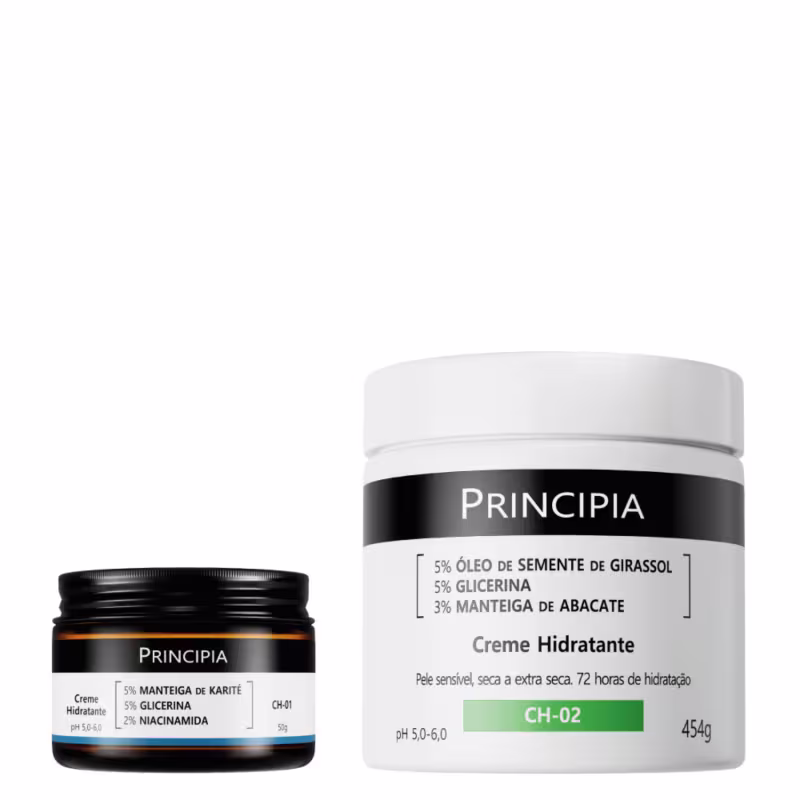 Principia Kit Hidratação Dupla Creme Hidratante Corporal CH-02 + Creme Hidratante Facial CH-01