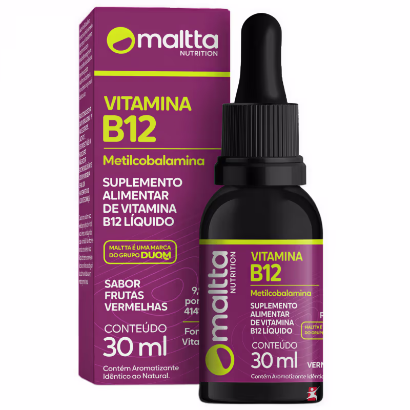 METILCOBALAMINA ALTO TEOR DE VITAMINA B12 APENAS 1 GOTA AO DIA 30ML 428 DOSES – MALTTA NUTRITION