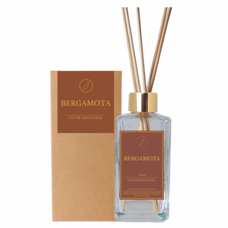 Filum Artesanal Difusor de Varetas Aromatizador de Ambiente Bergamota 250ml