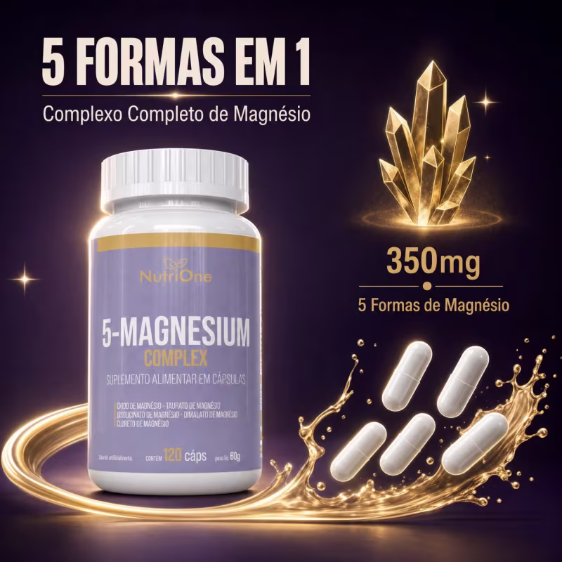 5 Magnésios Penta Magnésio 120 Cápsulas - Nutrione