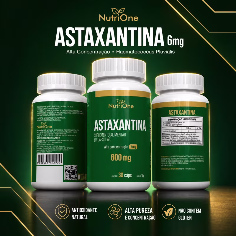Astaxantina 6mg Máxima Concentração - Nutrione