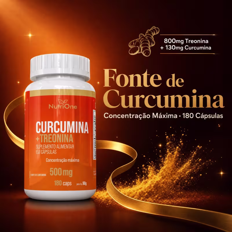 Curcumina 95% (Cúrcuma Longa) 180 Caps 500mg - Nutrione