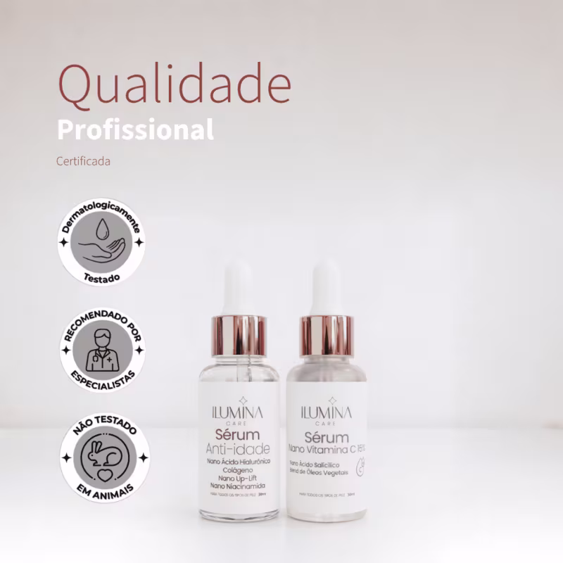 Kit Sérum Anti-Idade + Sérum Noturno Renovador 30ml Ilumina Care