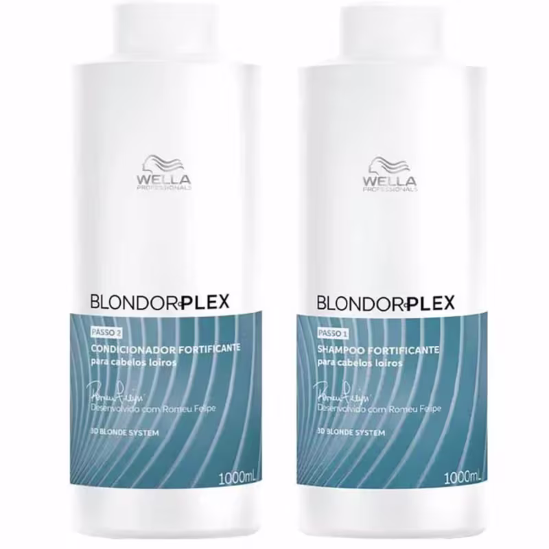 Kit BlondorPlex Wella Shampoo 1L e Condicionador 1L
