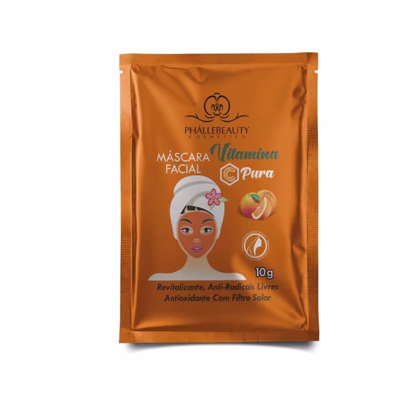 Máscara Facial Vitamina C Sachê 10g - Phállebeauty