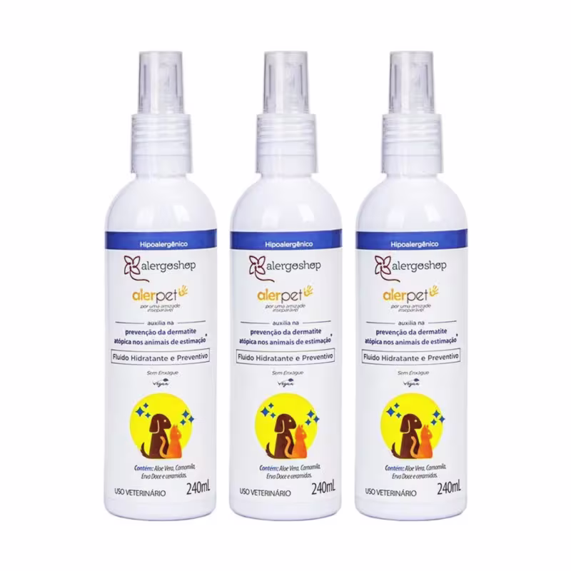 Kit Alerpet - Fluido Hidratante para Pet 240ml 3 Unidades