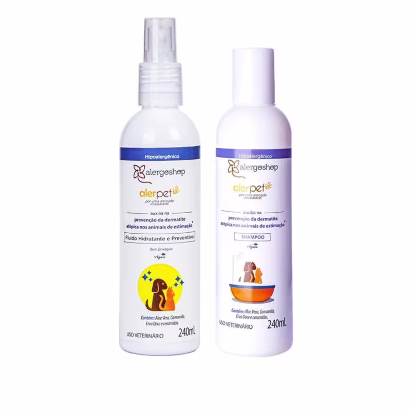 Kit Alerpet - Shampoo e Fluido Hidratante para Pets 2 Itens