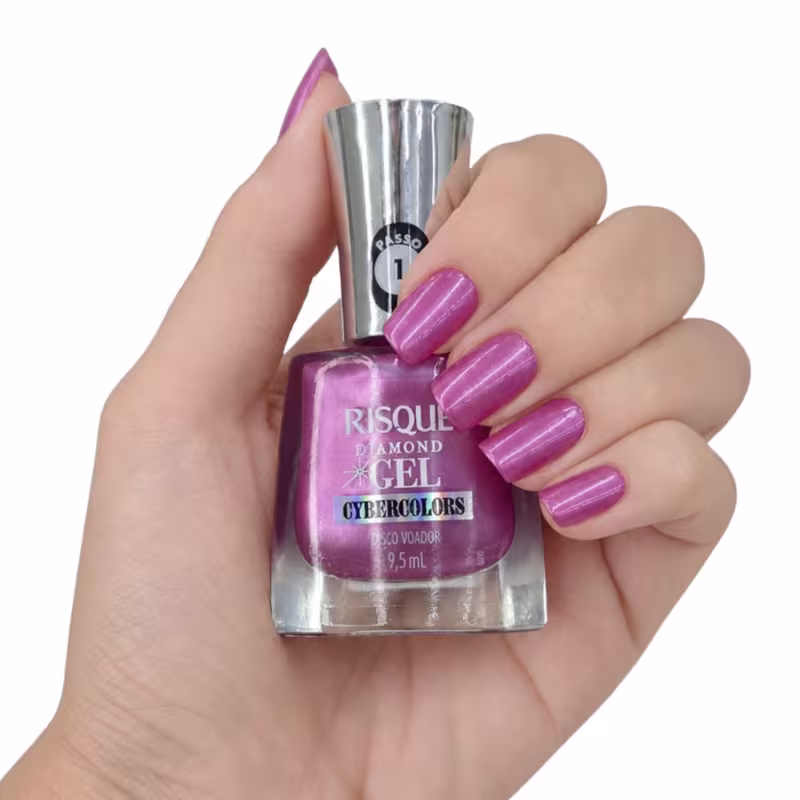 Risque Diamond Gel Esmalte Cybercolors Disco Voador 9,5ml