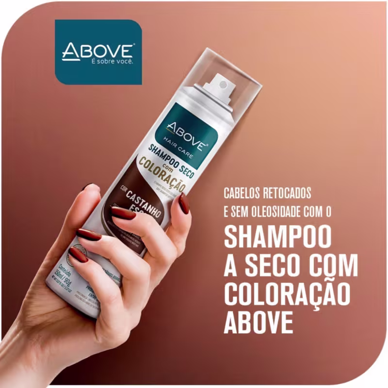 Shampoo a Seco com Coloração Disfarça Raíz Branca Preto 150ml